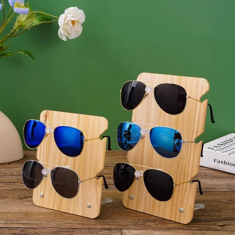 Acrylic Display Rack for Glasses, Solid Wood, Creative Props, High-end Storage, Household Storage