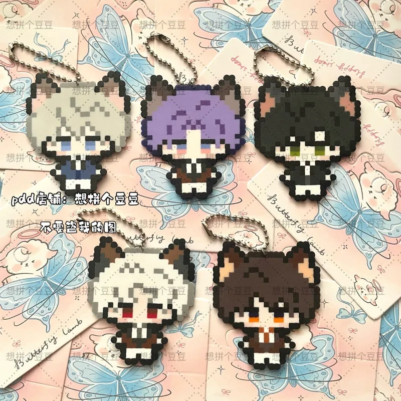 

Single-Sided Love And Deepspace Xavier Rafayel Zayne Kirs Perry Kawaii Cat Keychain Pendant Cute Game Peripherals Fans Gift