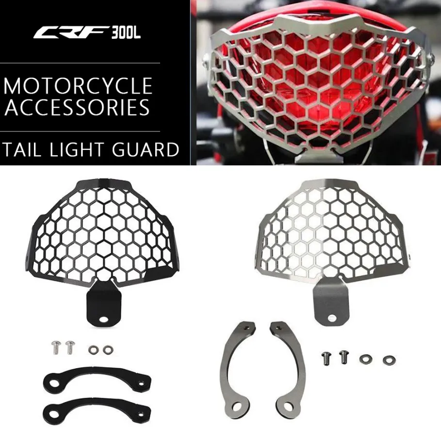 

Motorcycle Tail light Guard For HONDA CRF300L CRF 300L Rally 2021 2022 2023 2024 Taillight Grille Guard Cover Protector Aluminum