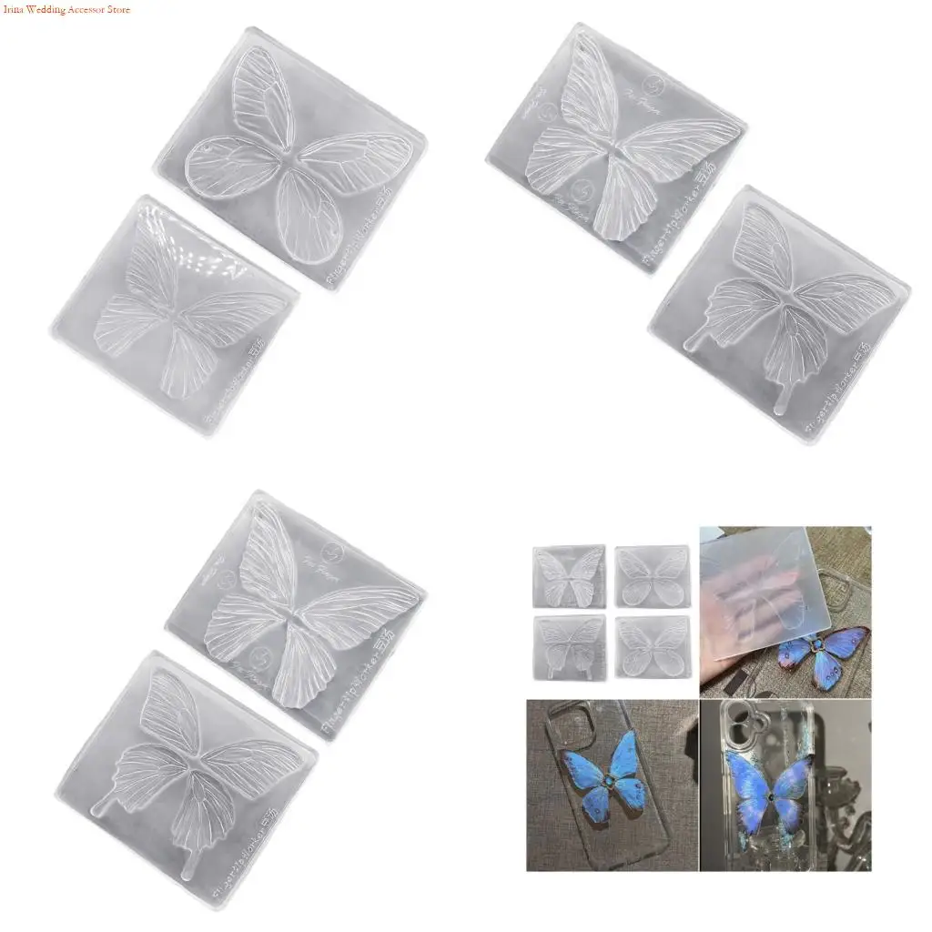 

G92D 3D Embossed Butterfly Silicone Crafting Tools 2PCS For Creative Decorations