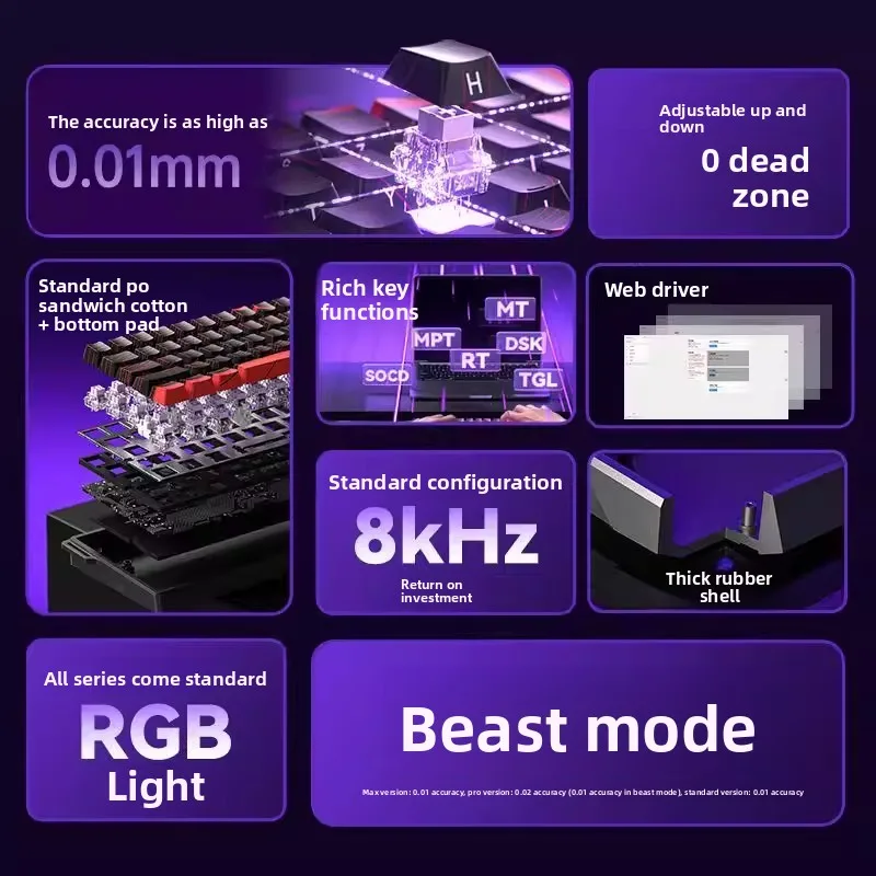 AULA WIN68 Magnetic Switch Wired Gaming Keyboard RGB Backlit Compact Mechanical Keypad for FPS Gamers & Daily Office Use
