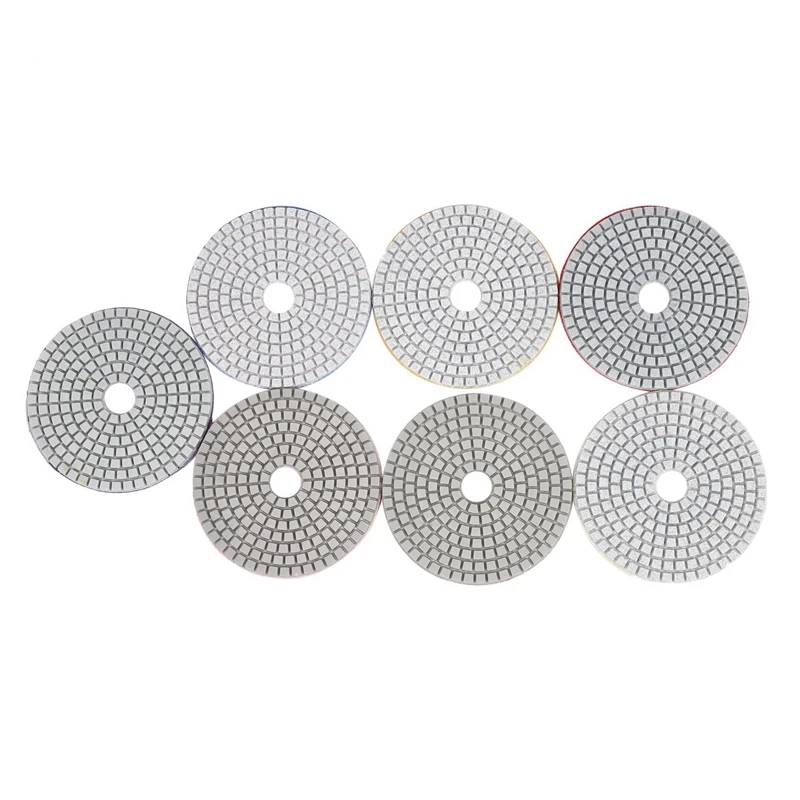 80Pcs Diamond Polishing Pads 4 Inch Wet/Dry Set For Granite Stone Concrete Marble