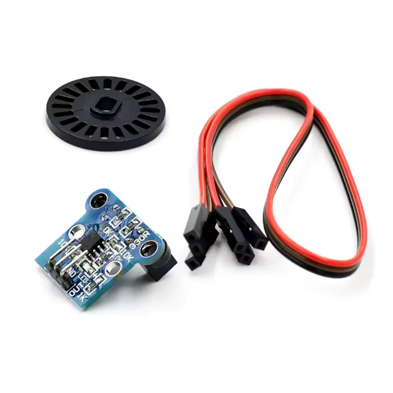 1Set HC-020K Double Speed Measuring Sensor Module with Photoelectric Encoders Kit top For arduino HC-020K speed measurement modu