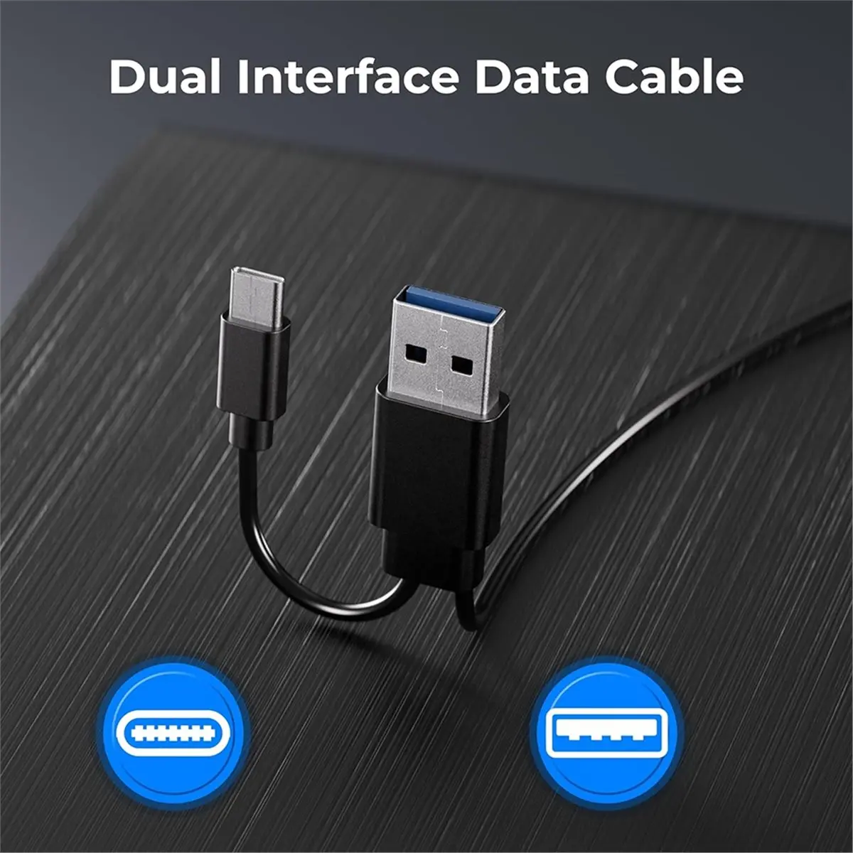 A08I Dual-Interface Blu-Ray Burning Brushed Finish USB 3.0 External Optical Drive DVD/CD Burner External Laptop DVD Drive