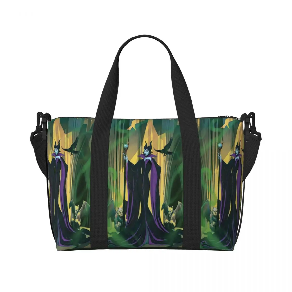

Пляжная большая сумка на заказ Maleficent, женская мощная ведьма с большим отделением, спортивные пляжные дорожные сумки