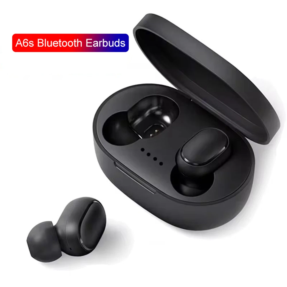 TWS A6S Bluetooth Earphones Wireless Headset IPX5 Waterproof Deep Bass Earbuds True Wireless Stereo Headphones Sport Earphones