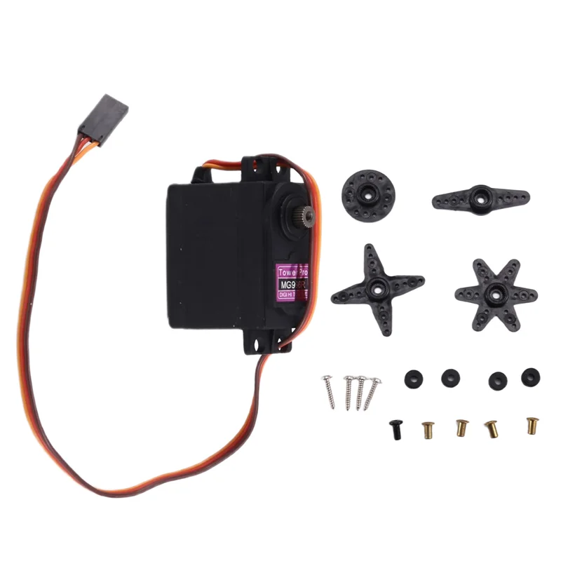 Excellent-MG996R メタルスタンダードサーボ ハイトルクメタルギアサーボ ダブル JR RC カーヘリコプターアップグレードパーツ