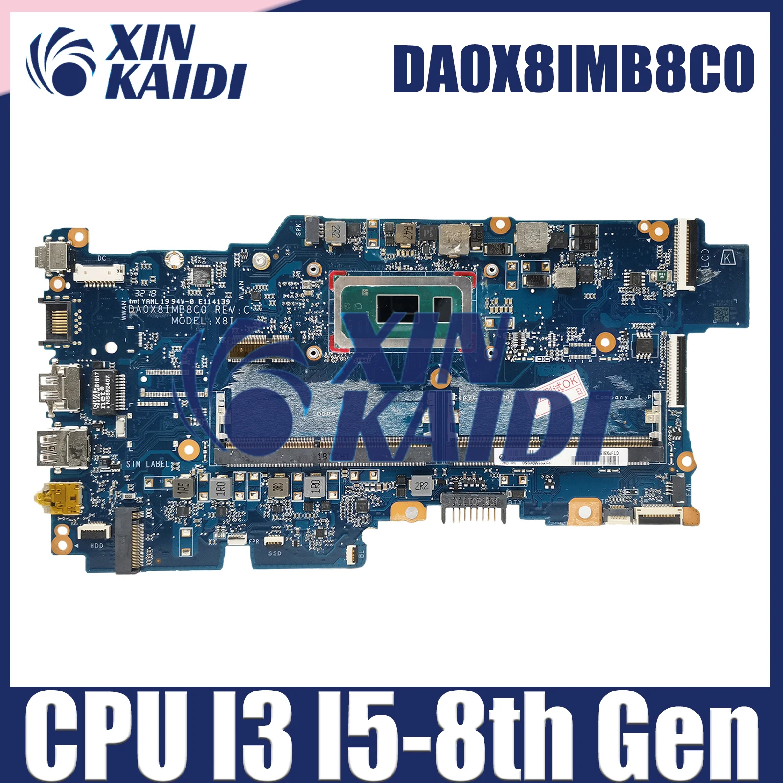 

DA0X8IMB8C0 Laptop Motherboard For HP Probook 430 G6 HSN-Q14C Notebook Mainboard With I3-8145U I5-8265U CPU DDR4