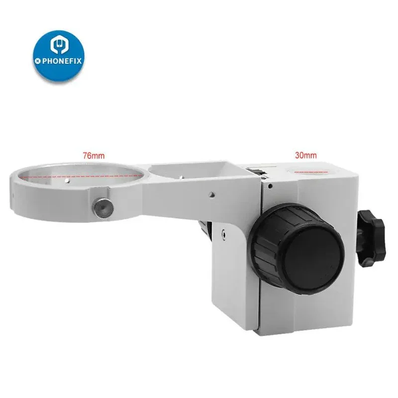 76mm Trinocular Microscope Head Holder Ring bracket to Stand Post Adjustable Stereo Zoom Microscope Heavy Focusing Holder Arm