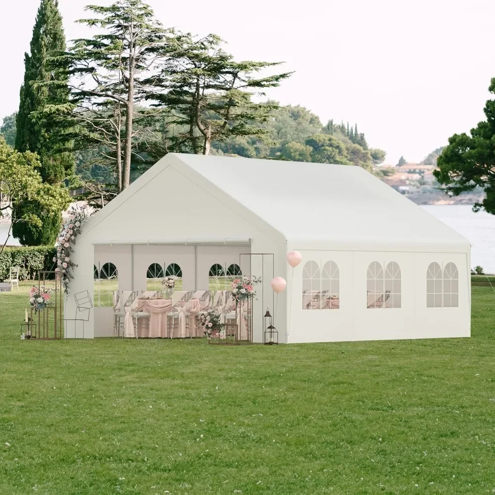 Grande Tente Portable pour Événement de Mariage, Garage, 20x20 Pieds