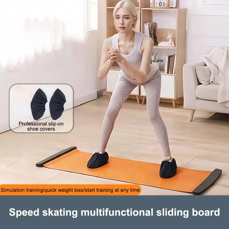 Фитнес-доска для скольжения 140см 180см 200см, коврик для йоги, доска для тренировки кора, для роликовых коньков, упражнений для ног, фитнес-оборудование