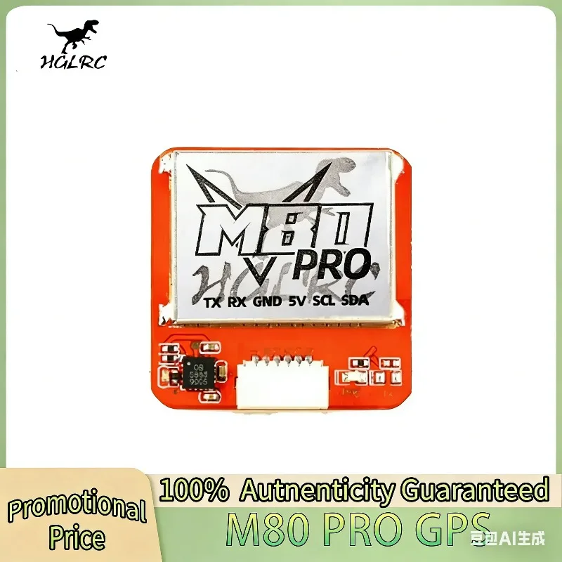 

HGLRC M80 PRO M80PRO GPS QMC5883 Compass with GLONASS GLILEO QZSS SBAS BDS Receiving Format 5V Power for FPV RC Racing Drone
