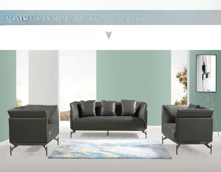 l Office Sofa Modern Office Reception italian genuine leather sofa set material manufacturers
