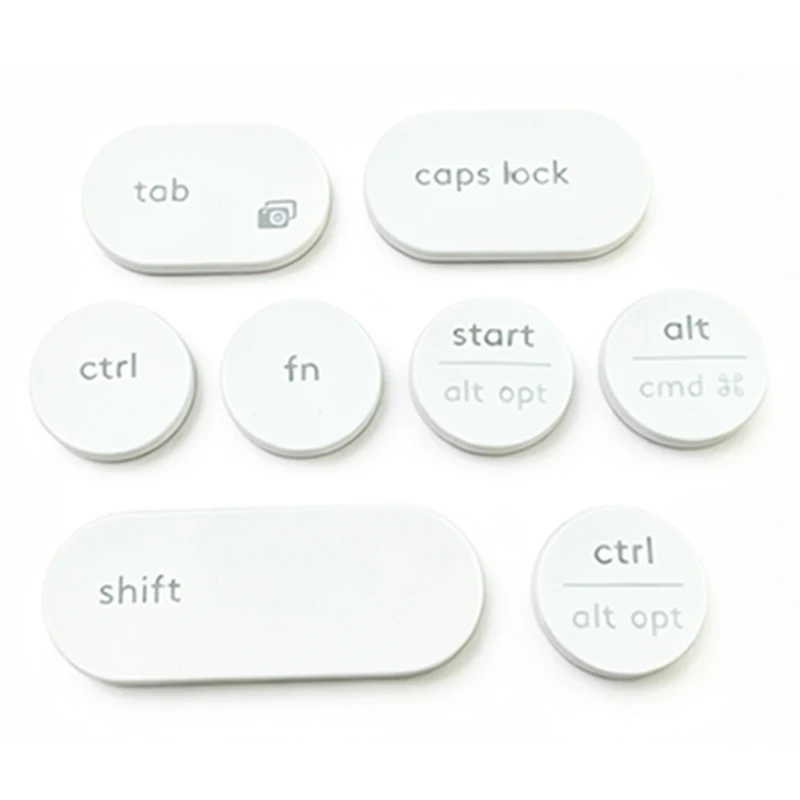 Almohadilla de goma de repuesto para teclas de teclado Logitech K380 Y-R0056, color blanco