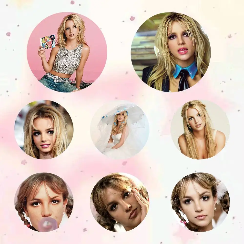 Singer Britney Jean Spears Anime Game Button Pin Cartoon Brooch Bag Clothes Decor Badge Accessories Friends Gifts