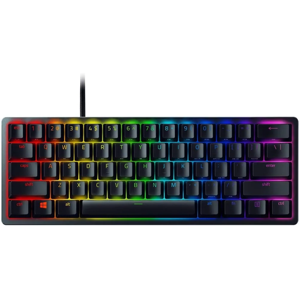 60 Percent Wired Optical Clicky Switch Gaming Keyboard with RGB Backlighting, PBT Keycaps for PC Gaming