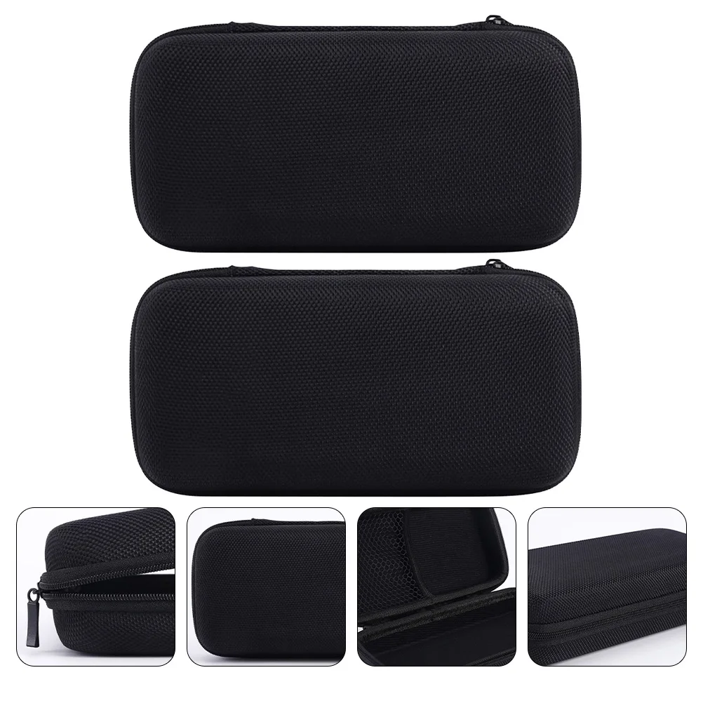 

2pcs Microphone Storage Box Shockproof EVA Protective Case Waterproof Durable Lightweight for Wireless Mic Travel for Cables