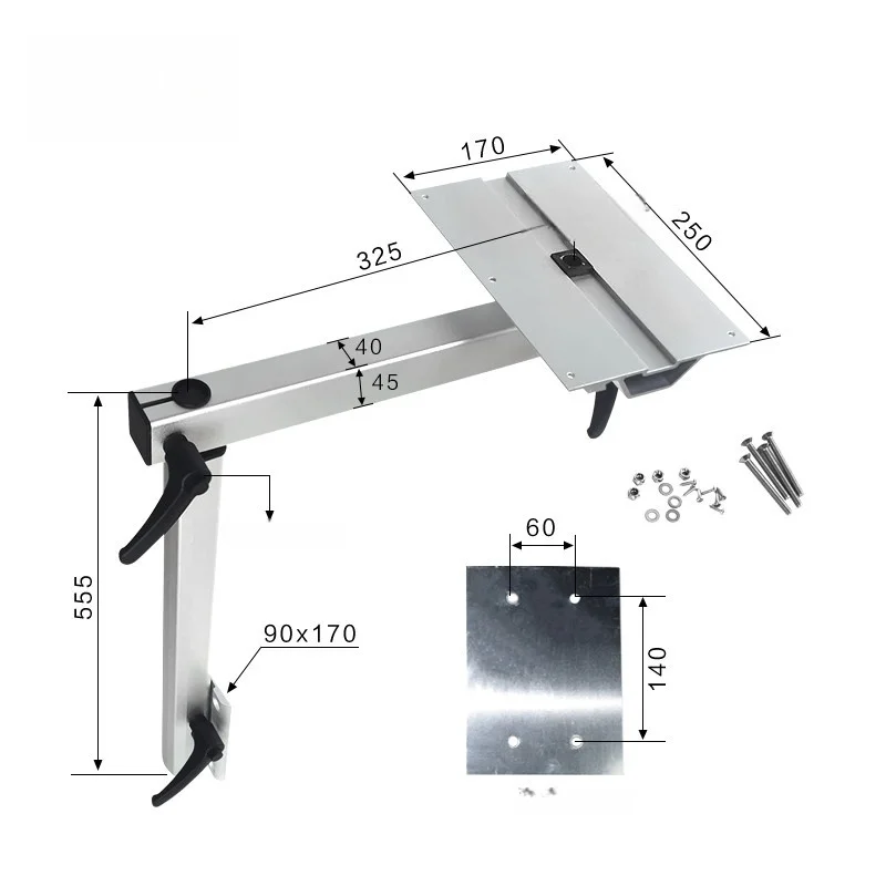 RV Rotating Table Legs Detachable Table Stand Camping Car Rear Seat Detachable Table Legs RV Accessories