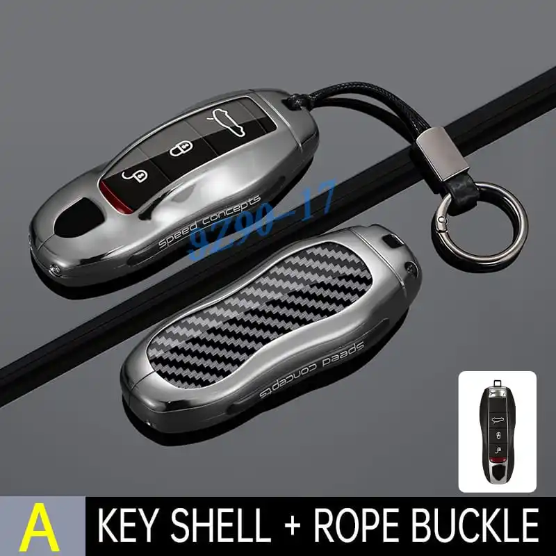Carbon Fiber Car Key Fob Keychain For Porsche Cayenne 958 911 Lepin 996 Macan Boxster Panamera 997 944 924 Panamera 718 971 9YA