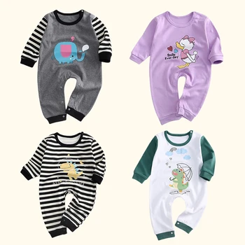 Bebek Giysileri Tulum Yenidoğan Bodysuit Bebek Giyim Erkek Kız ÖğeleriPamuk Çocuk Tulum Yürümeye Başlayan Pijama Tek Parça Kıyafetler