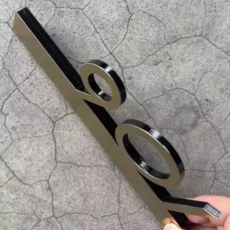 Customize Stainless Steel House Numbers Adhesive Door Number Stickers Address Sign Plates Door Plaque Letters Room Custom Signs