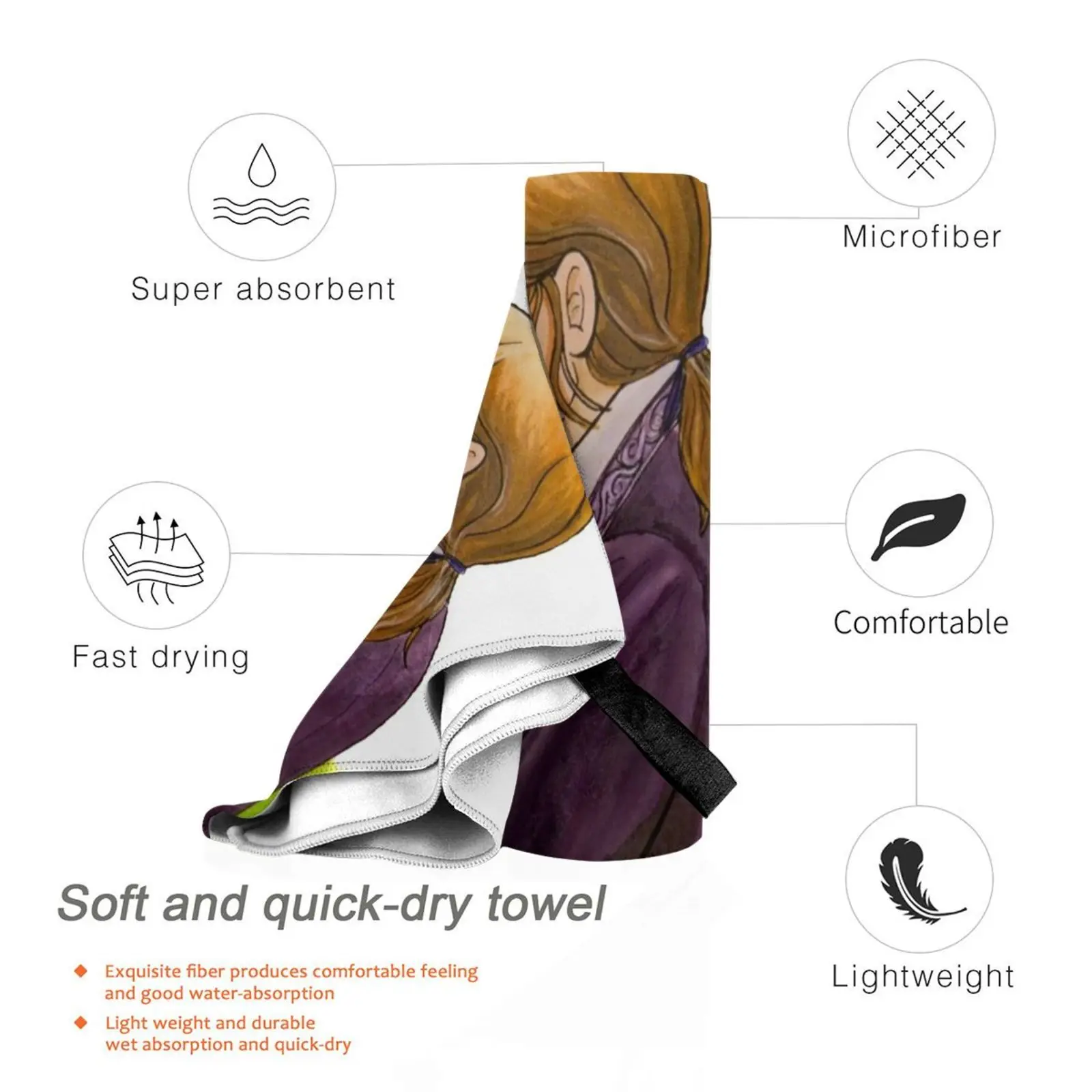 El Beso De Julieta (حلوى الحلوى) منشفة الشاطئ سريعة الجفاف جودة منشفة مانغا أنيمي كاندي كاندي روميو جولييتا #3