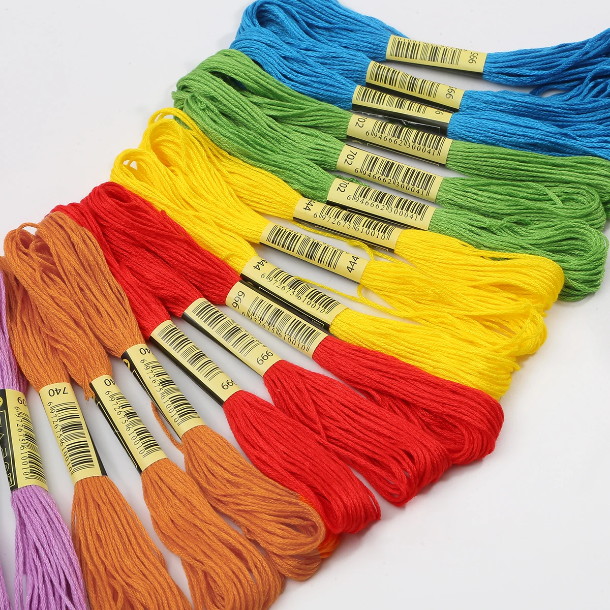 5-50Pcs/Pack 7.5Meters Per Skein Embroidery Cross Stitch Thread Colorful Floss Handmade DIY Clothing Crafts Making Sewing Thread