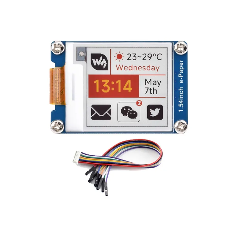 1.54inch e-Paper Raspberry Pi electronic ink screen module HAT+ (G) E-Ink Red/Yellow/Black/White Display Color 200*200