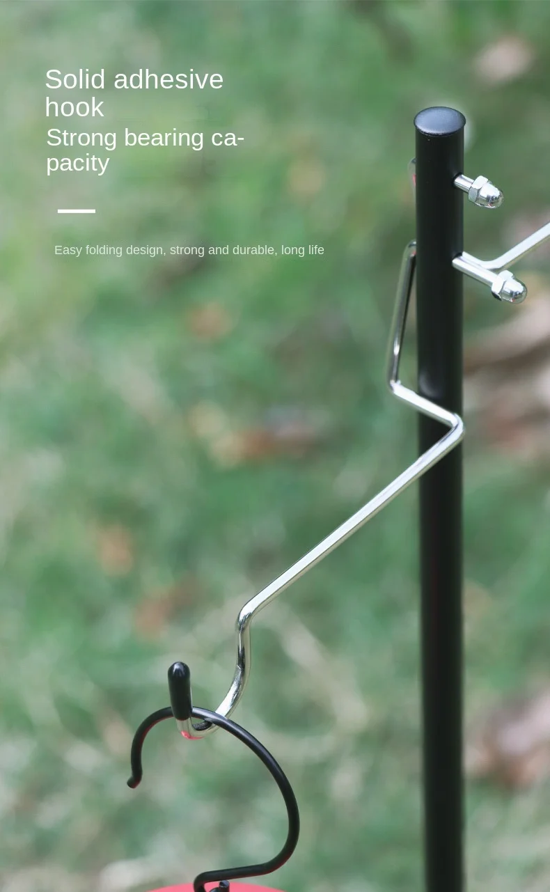 TARKA Abnehmbarer Campinglaterne-Ständer aus Aluminiumlegierung, Lichtaufhänger für Outdoor-Laternen zum Wandern und Angeln – Detail 8