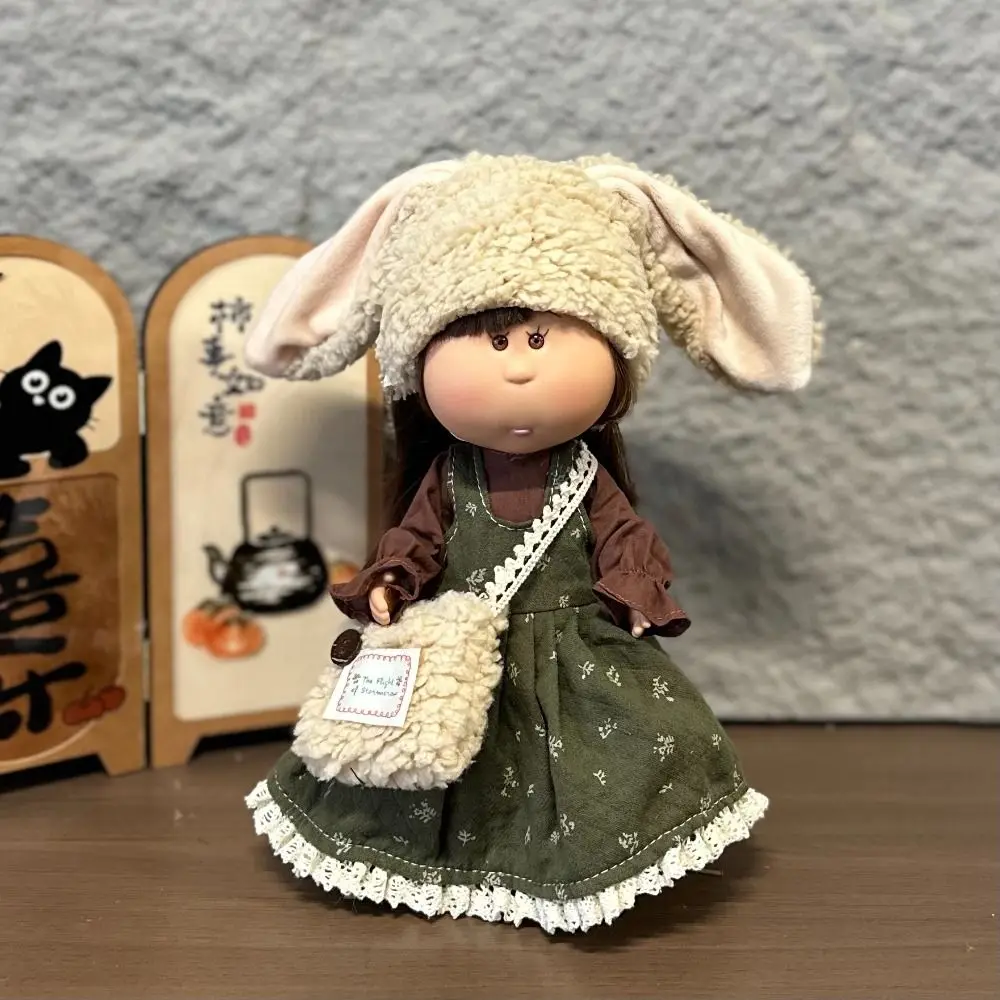 

Кукла Миа Потато 24 см с кудрявыми волосами, виниловая, с глазами-горошками, темная кожа, для переодевания, подвижная фигурка, подарок для детей