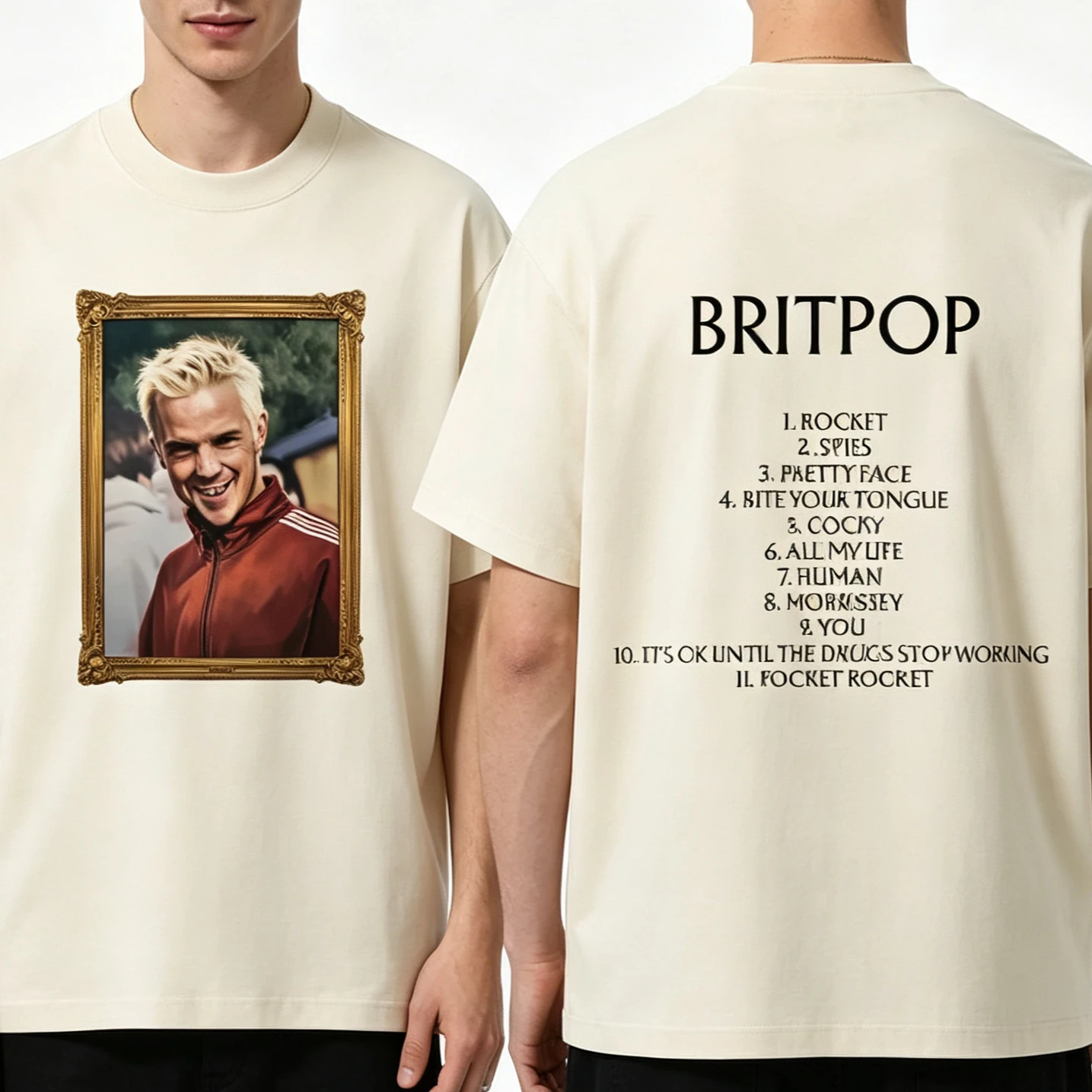 Summer Hot Sale Robbie Williams BRITPOP Album 2026 Print T Shirts Unisex Hip Hop Pop Music T-shirt Cotton Gothic Round T-shirt