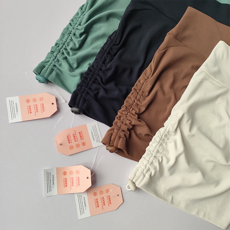 Hüftstraffende Fitness-Shorts für Frauen mit Erhöhter Hüfte, Hoher Taille, Bauchkontrolle, für Outdoor-Läufe, Dreipunkt-Yoga-Hotpants – Detail 13