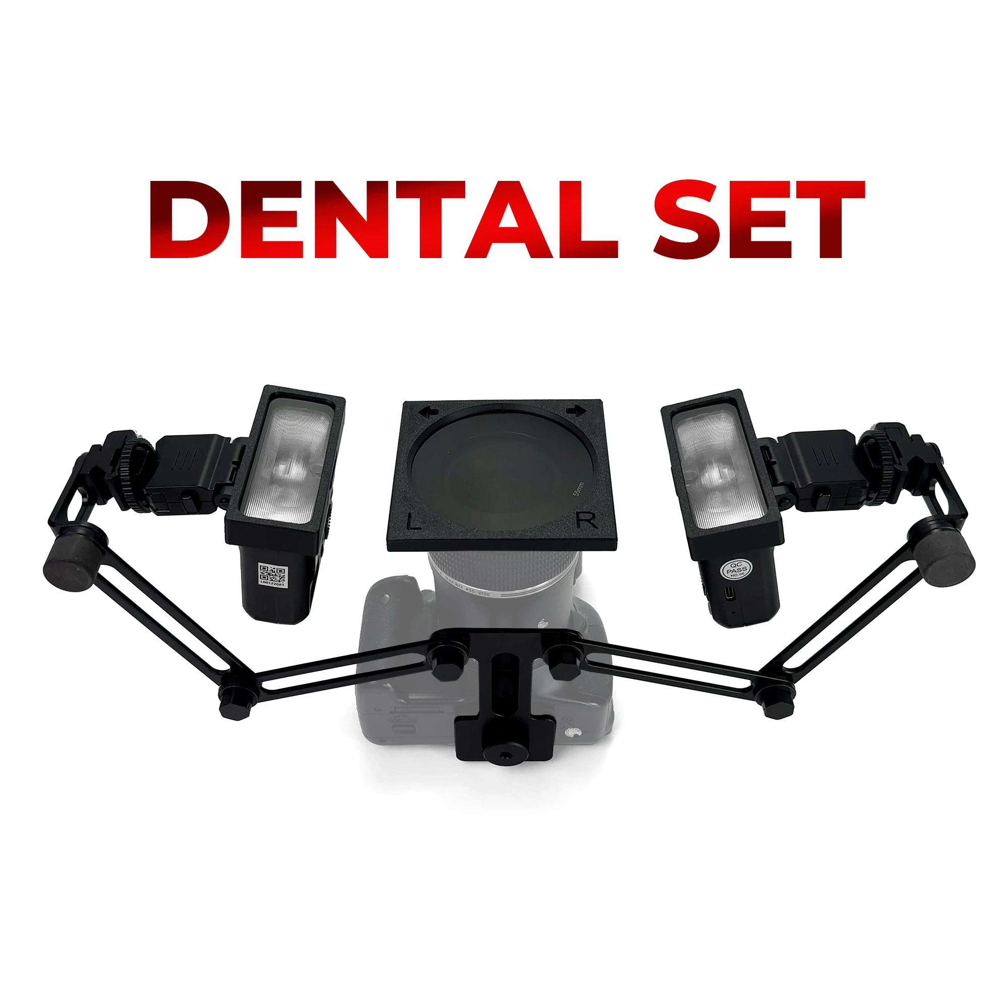 

Dental Photography - No Reflections, No Glare Polarization Photo Kit For Dentist - Godox MF12 Flash Cross Polarization Set