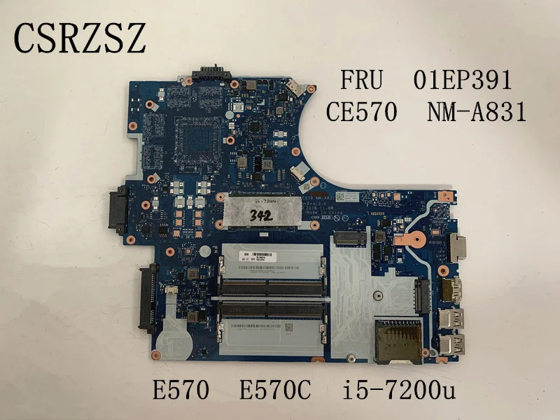 

For Lenovo E570 E570C Laptop motherboard FRU 01EP391 CE570 NM-A831 with i5-7200u cpu test working well