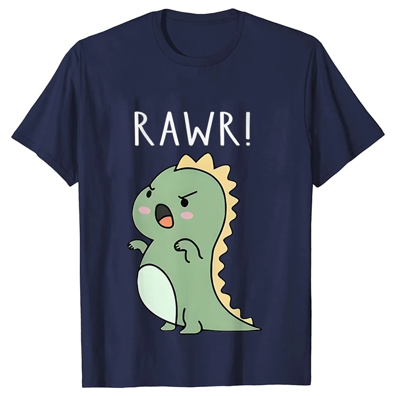 Cute Cartoon Dinosaur Graphic Print Tops Female T-shirt Casual Crew Neck Short Sleeve Tees Harajuku Ulzzang Women's Clothing image 3