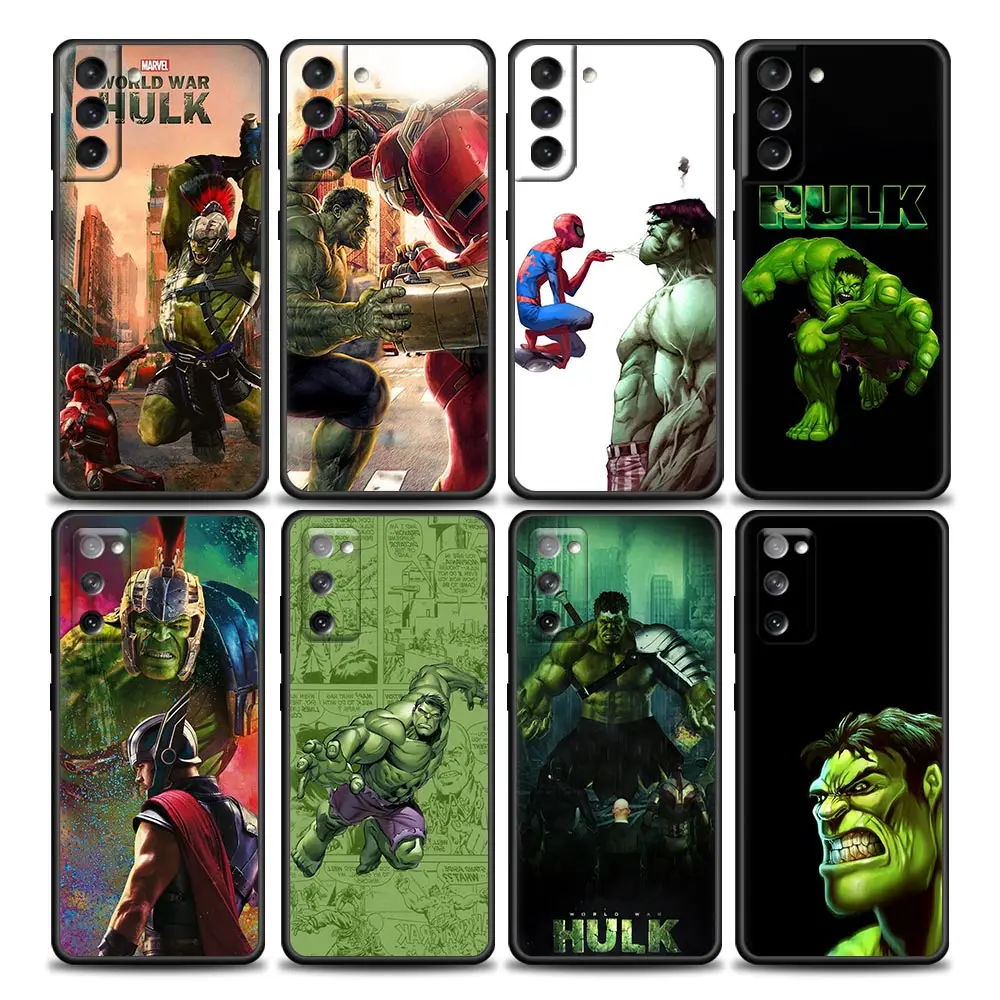 Funda de silicona para Samsung Galaxy S21, S20 FE, S22 Ultra, S10, S23, S24 Plus, 5G, Hulk, Marvel Hero, Guerra Mundial