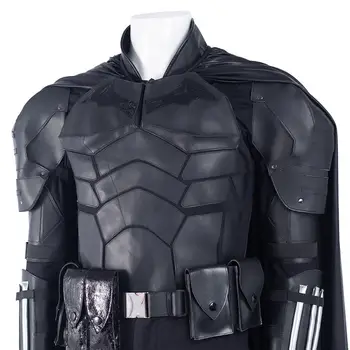 Bruce Springsteen-Cosplay-Fantasia-Kostüm, schwarzes Superhelden-Kostüm für Herren, Rollenspiel-Kampfuniform, Maske, Helm, Handschuhe, Gürteltasche, Halloween 10 best sales Batman Fantasia - №4