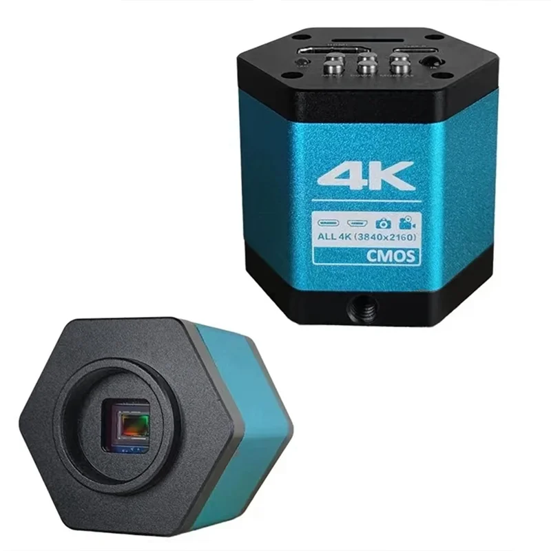 A24U 4K 60FPS Industrial Microscope Camera Digital Video Camera With Conversion Adapter For Enhanced Imaging EU Plug