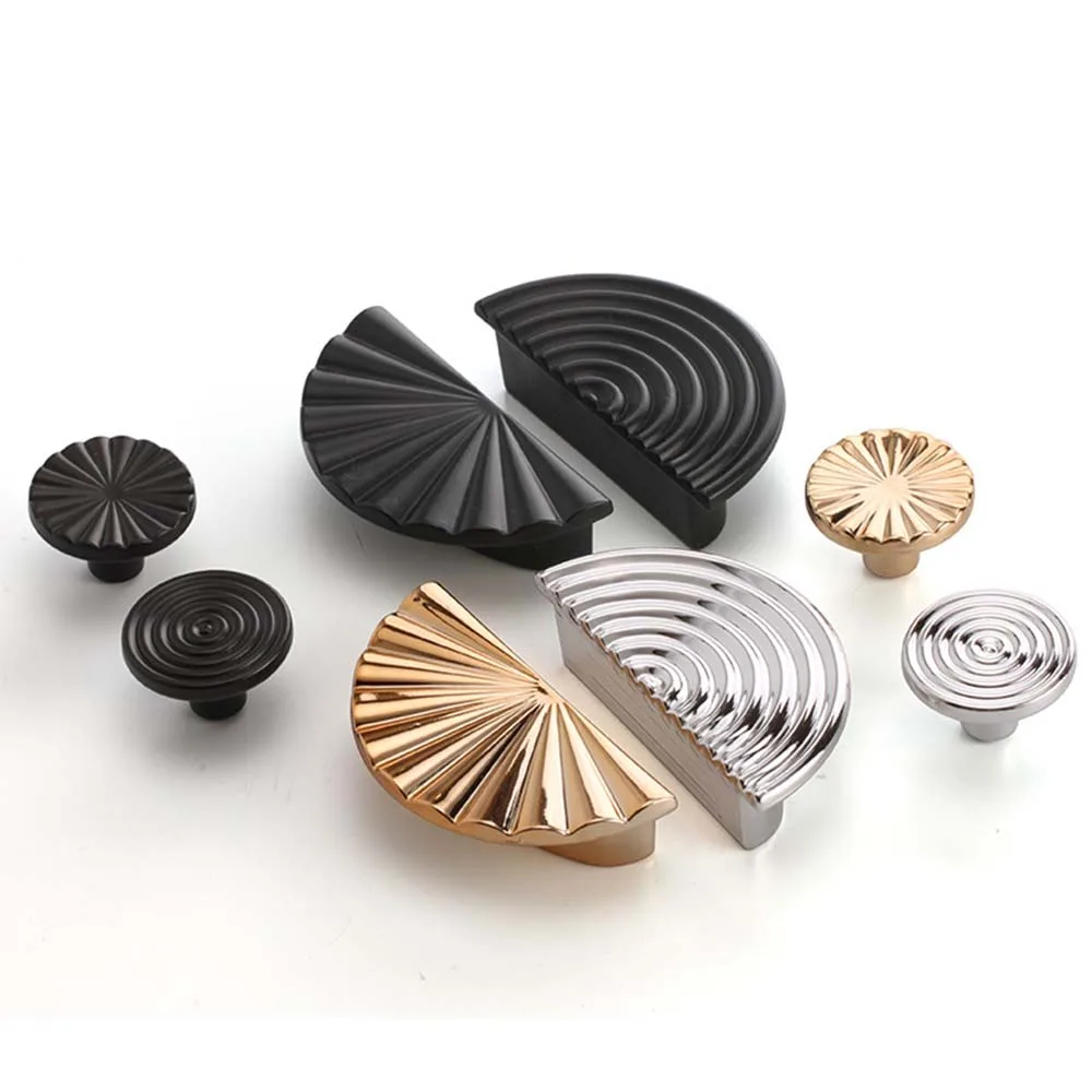 Nordic Light Luxury Gold Cabinet Single Hole Round Handle Electroplating Gold Drawer Cabinet Door Wardrobe Plastic Dresser Knobs