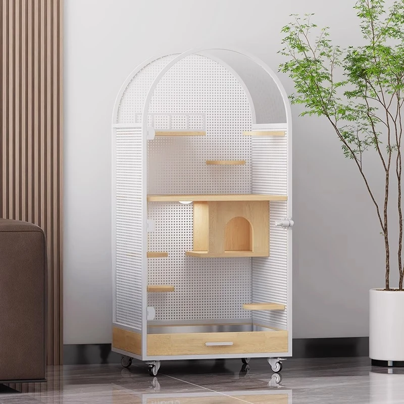 

Роскошная панорамная вилла-вольер Space Chinchilla из массива дерева для белок, морских свинок и глюдей, модель DY