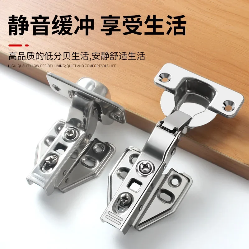 yesSoft Close Concealed Hinges 2/10 PCS - Full Overlay Face Frame Mount for Quiet Cabinet Doors, Complete Kit with Screws