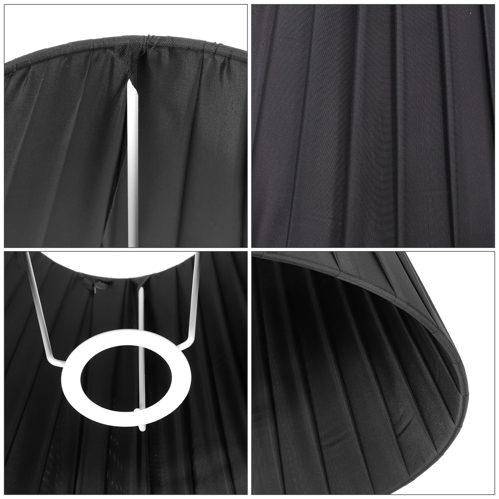 

Pleated Lampshade Fabric Metal Durable Practical Eye Protection Simple Style Bedroom Living Room Table Lamp Shade Floor Lamp