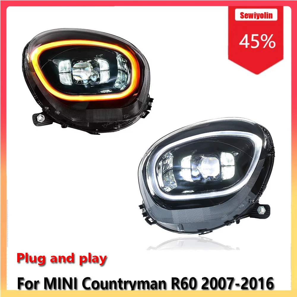 

Автомобильные светодиодные фары, аксессуары для MINI Countryman R60 2007-2016, противотуманные DRL, стоп-сигнал, указатель поворота, Plug and Play