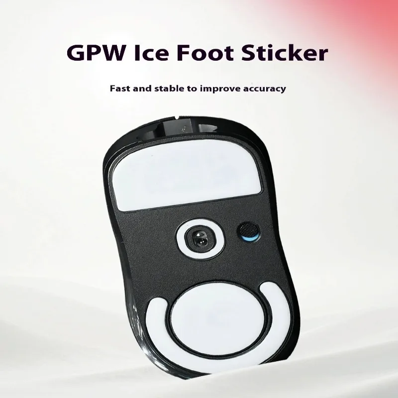 زلاجات ماوس بإصدار ICE محسنة لـ Logitech GPW1/2/3/GPW4 Hawkeye PTFE ذات حواف مستديرة بيضاء تنزلق للألعاب