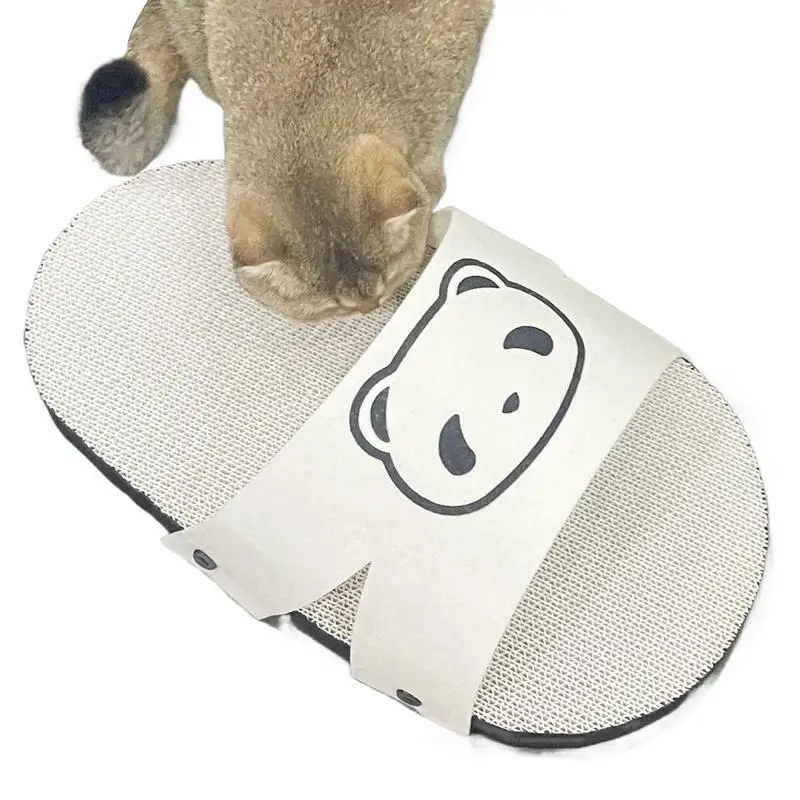 

Cat Scratcher Toy Solid Slippers Shape Scratching Board For Kitten Comfortable Pet Cat Scratcher Toys With Panda Pattern For