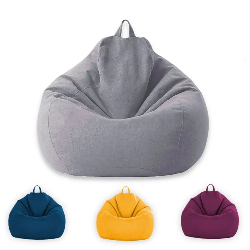 Lazy without Filler Seat Living Room Chairs BeanBag Case Sofas Cover Tatami Covers Pouf  Puff Couch Bean Bag Cover