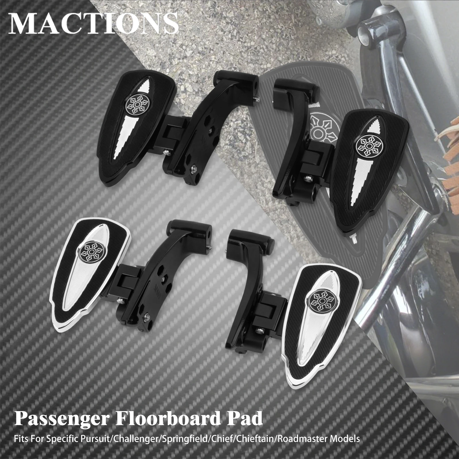 

Мотоциклетные алюминиевые задние подножки, подушечки для пола для Indian Specific Pursuit Challenger Springfield Chieftain Roadmaster