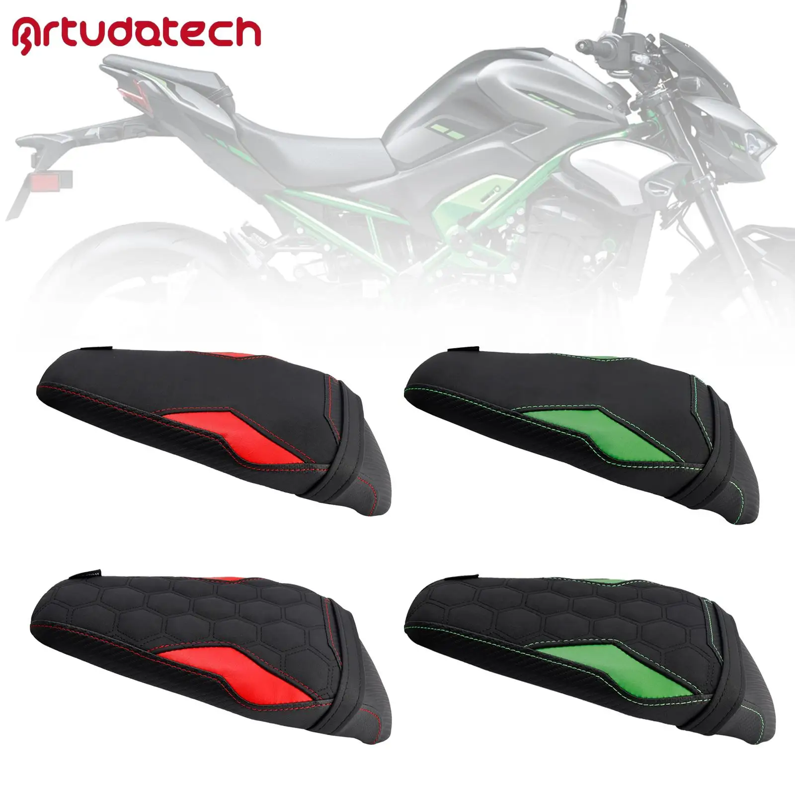 

Artudatech Rear Passenger Seat Cushion Pillion Flat Redb for Kawasaki Ninja 900 Z900 2025 GreenB