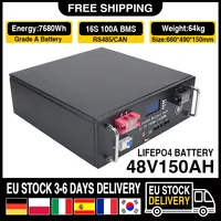 12V 48V 300AH 200AH 100Ah LiFePo4 Battery Pack Built-in BMS Lithium Iron Phosphate Cells 6000 Cycles For Golf Cart Solar Storage