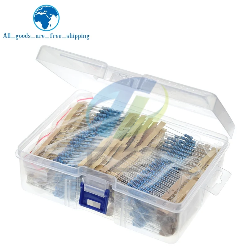 Imagem -04 - Tzt Metal Film Resistor Sortimento Kit 127 Valores 1270 Pcs 2w 0.5w 1r 1m Ohm